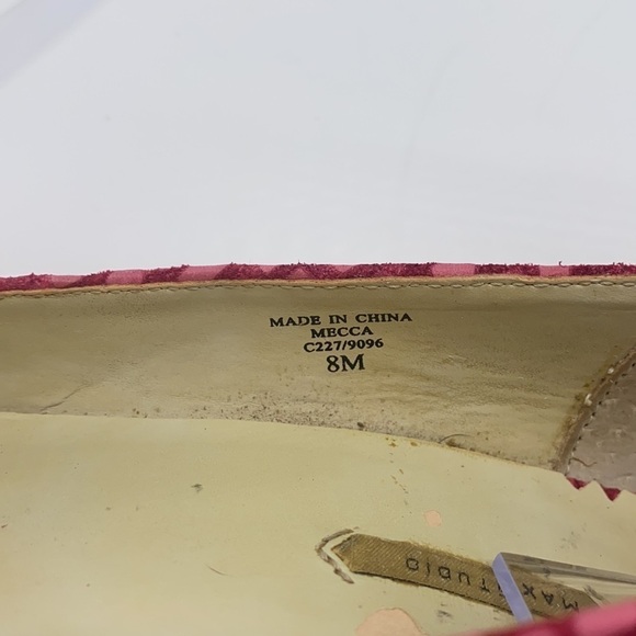 Max studio - Mecca Hot Pink Faux Suede Animal Print Design Wedge Size 8 - Picture 9 of 16